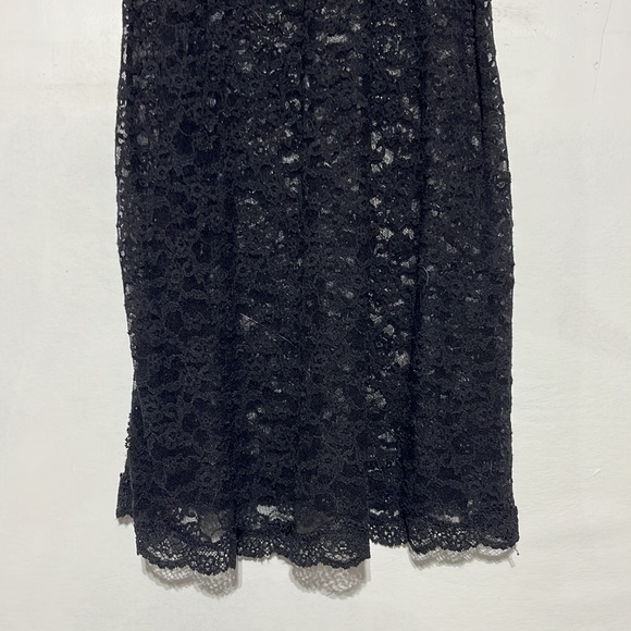 Victoria’s Secret Black Lace Mesh Floral Slip Dress Size M - Picture 3 of 7